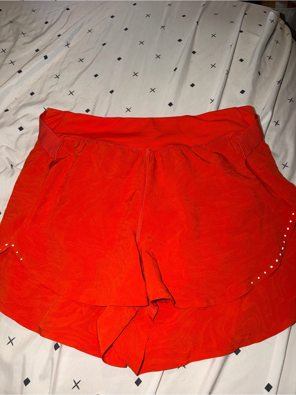 Women’s orange  Layered Athletic Shorts